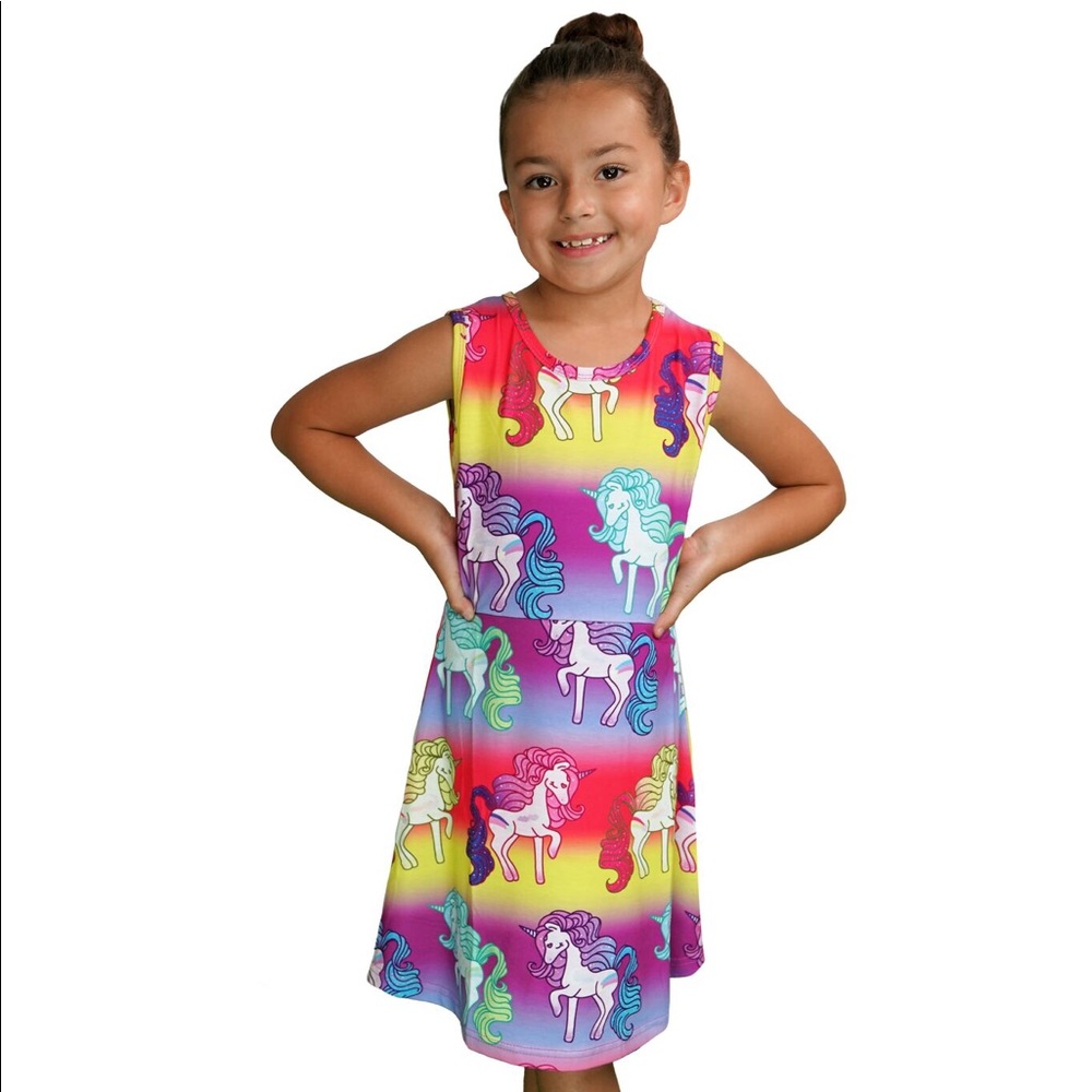 Rainbows and Unicorn colorful party birthday dress